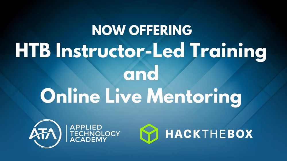 Master your cybersecurity skills with Hack The Box Instructor Led Training and Online Live Mentoring from Applied Technology Academy