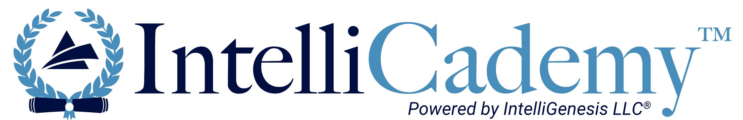 IntelliCademy powered by IntelliGenesis LLC. Logo